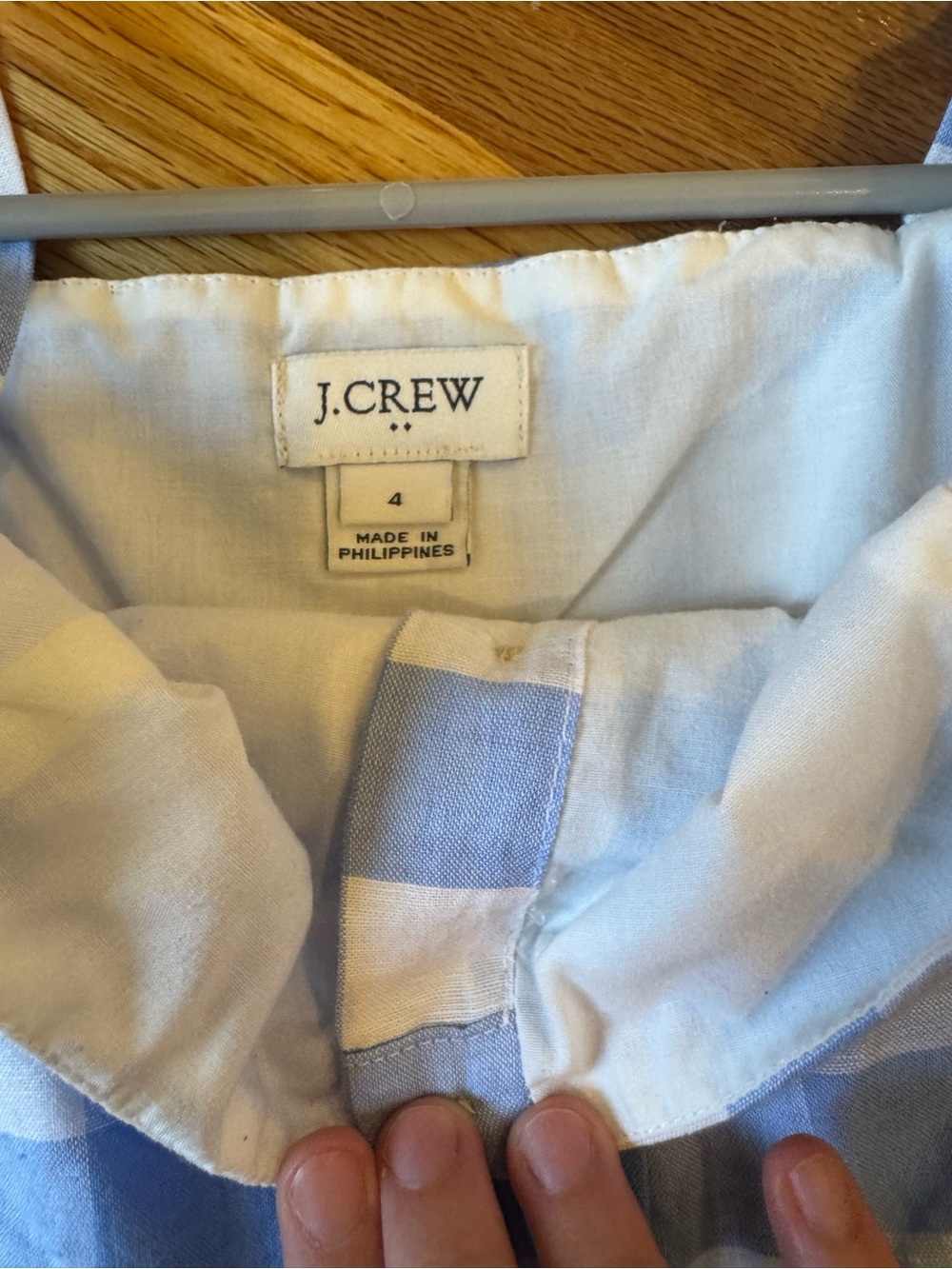 J. Crew Blue and White Gingham Sundress - Picture 5 of 8